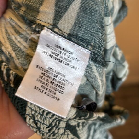 Patrons of Peace Botannical Print Pull On Pants Large - Picture 3 of 6